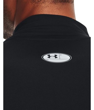 Under Armour HeatGear Comp Mock t-shirt de compression à manches longues homme, noir/blanc