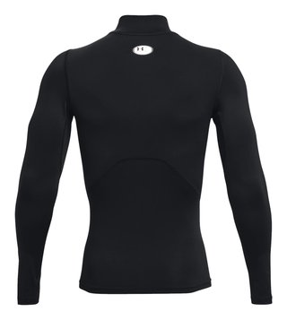 Under Armour HeatGear Comp Mock t-shirt de compression à manches longues homme, noir/blanc