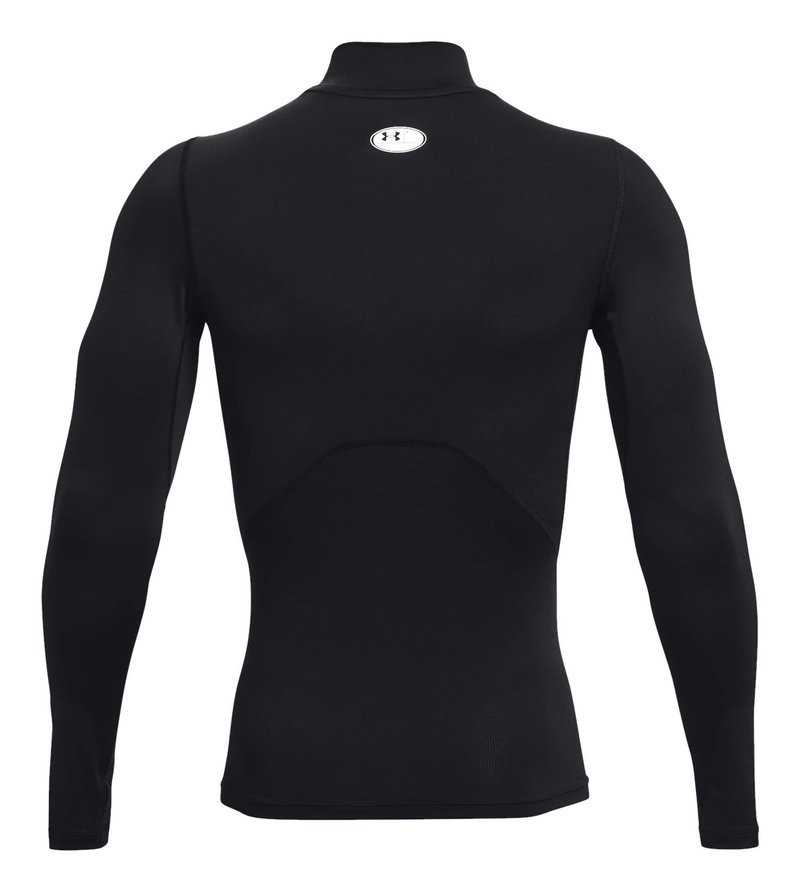 Under Armour HeatGear Comp Mock t-shirt de compression à manches longues homme, noir/blanc