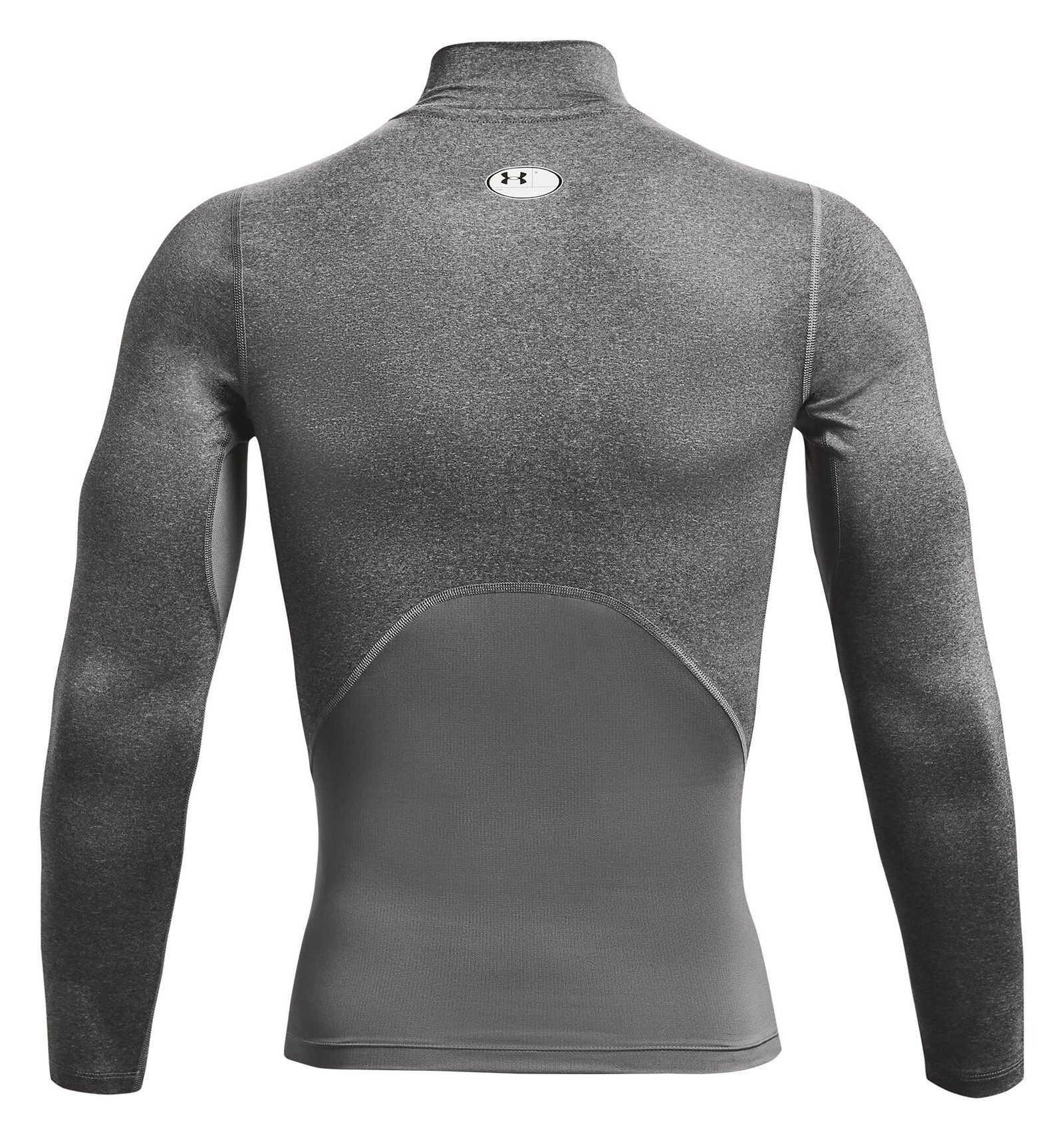 Under Armour HeatGear Comp Mock t-shirt de compression manches longues homme, carbon heather/noir