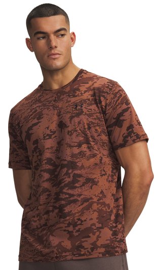 Under Armour ABC Camo SS t-shirt homme, vintage mocha