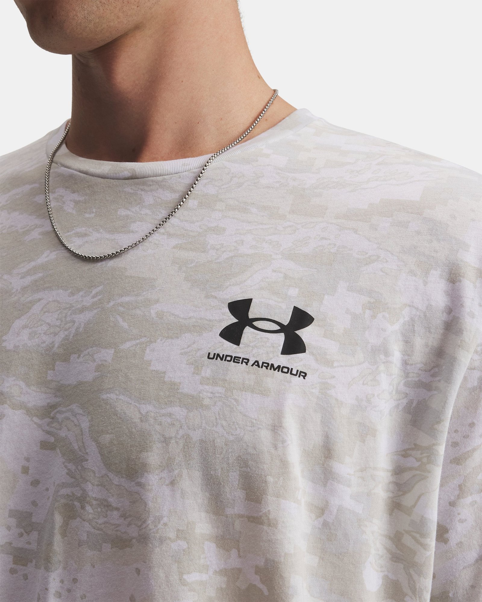 Under Armour ABC Camo SS t-shirt homme, blanc/noir