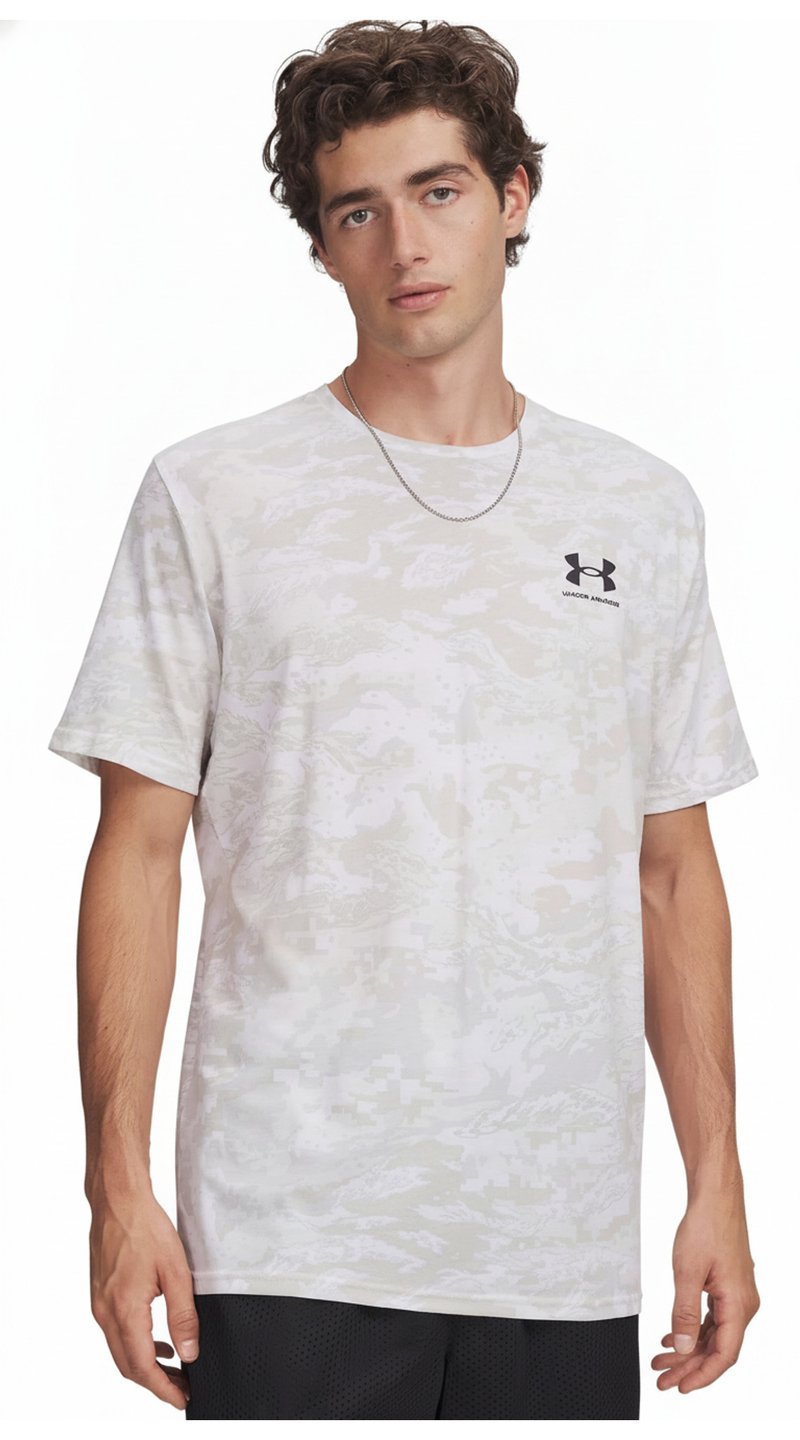 Under Armour ABC Camo SS t-shirt homme, blanc/noir