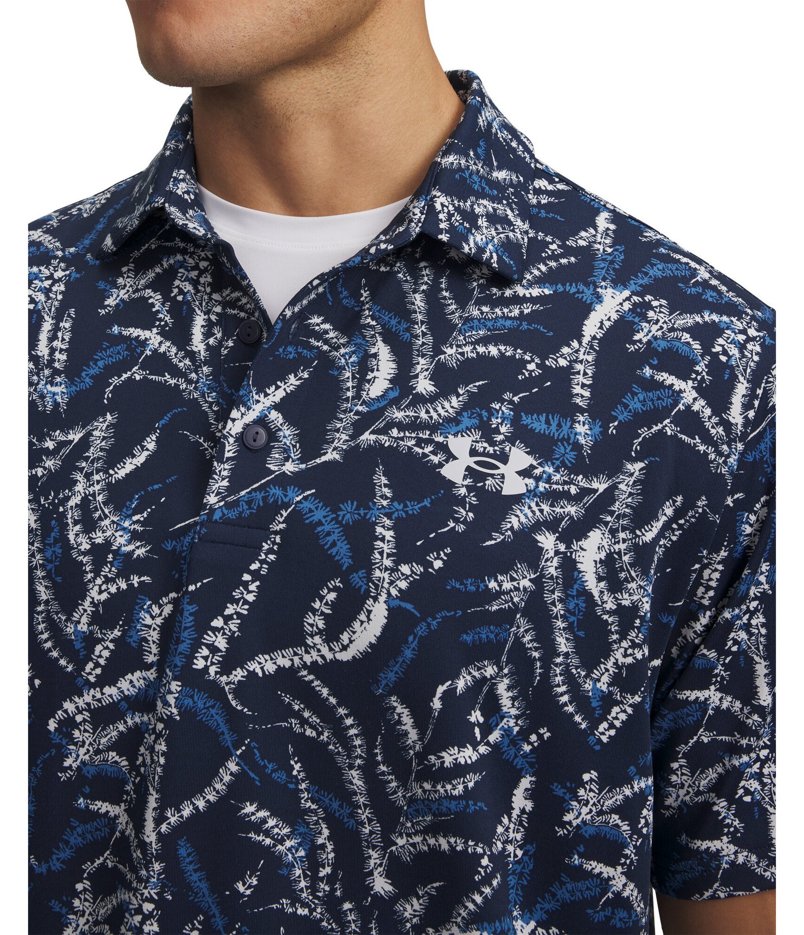 Under Armour Playoff 3.0 Printed polo homme, midnight blue