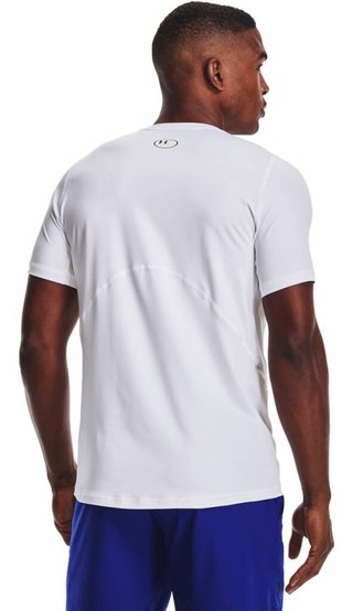 Under Armour HG Fitted SS t-shirt homme, blanc/noir