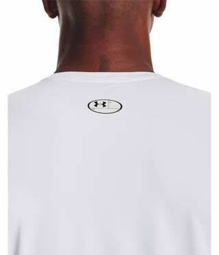 Under Armour HG Fitted SS t-shirt homme, blanc/noir