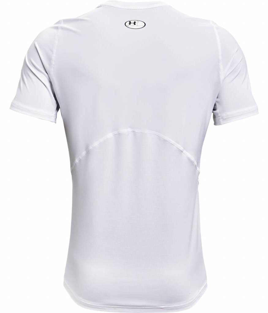Under Armour HG Fitted SS t-shirt homme, blanc/noir