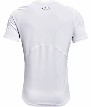 Under Armour HG Fitted SS t-shirt homme, blanc/noir