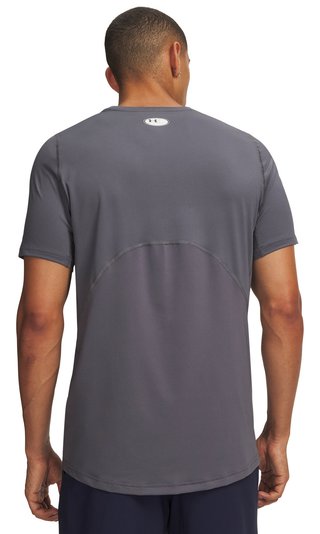Under Armour HeatGear Fitted S t-shirt homme, castlerock/blanc