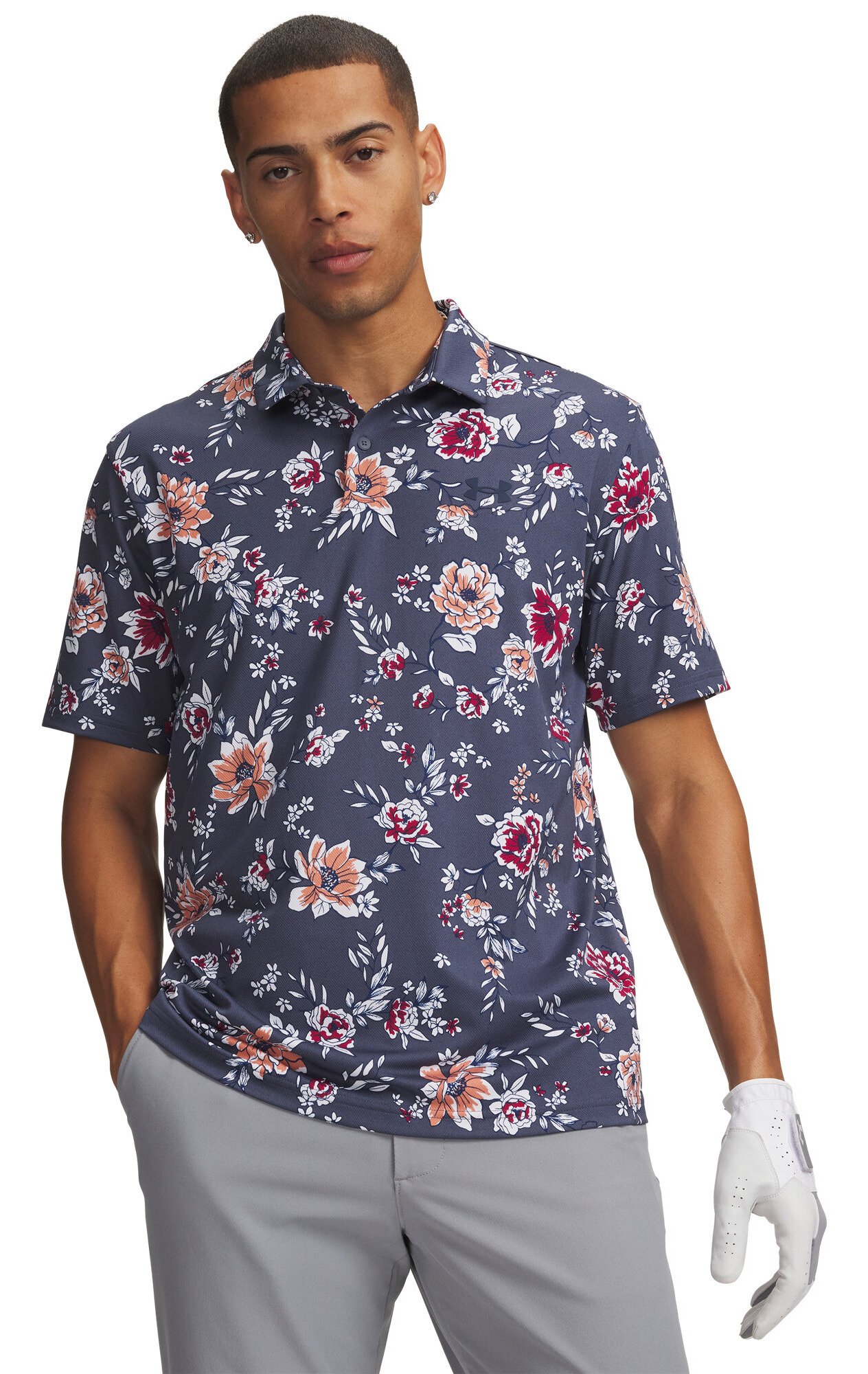Under Armour Matchplay Printed polo homme, downpour gray