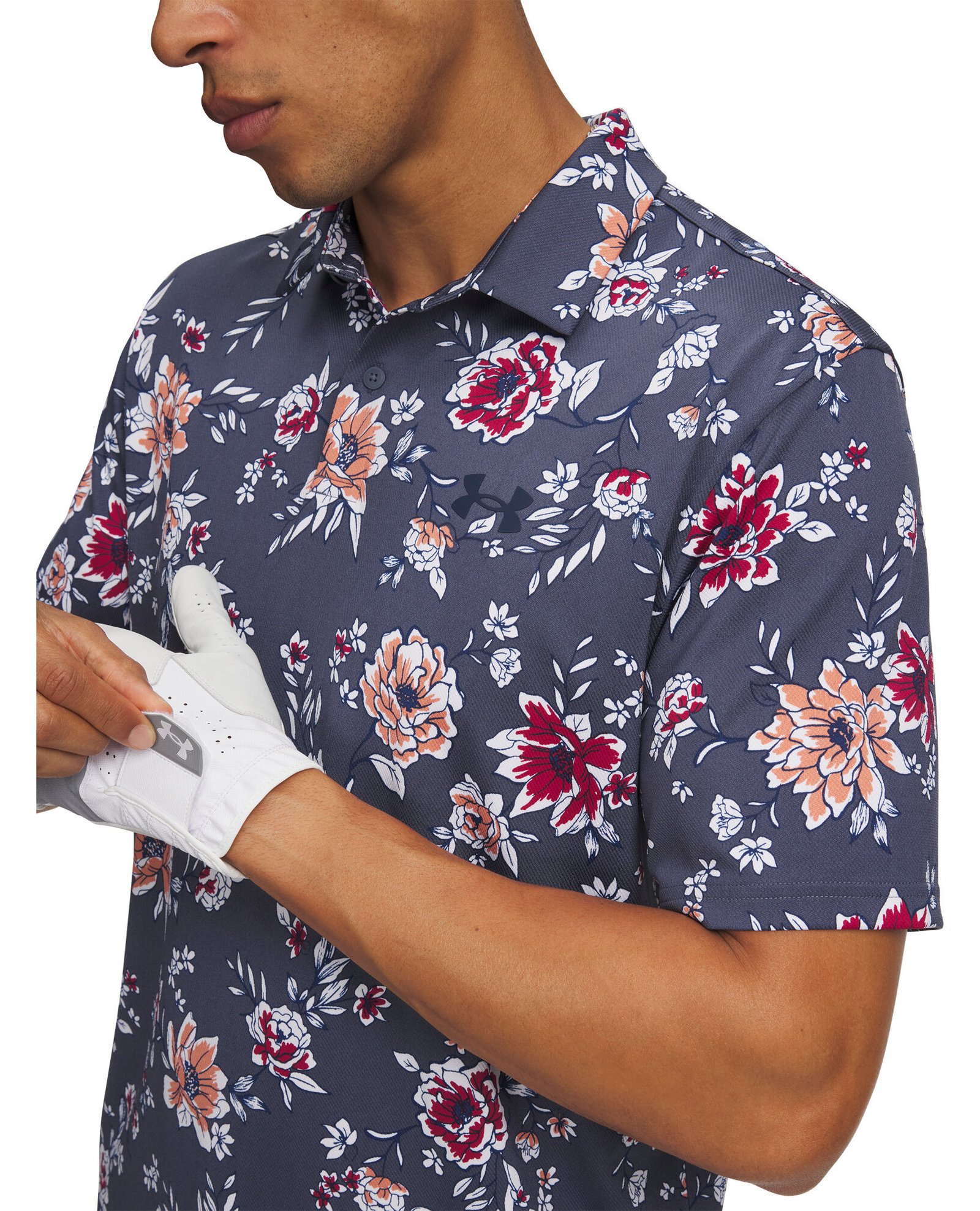 Under Armour Matchplay Printed polo homme, downpour gray