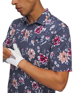 Under Armour Matchplay Printed polo homme, downpour gray