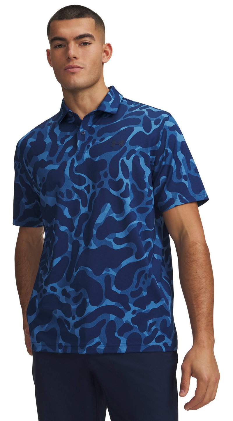 Under Armour Matchplay Printed polo homme, aegean blue