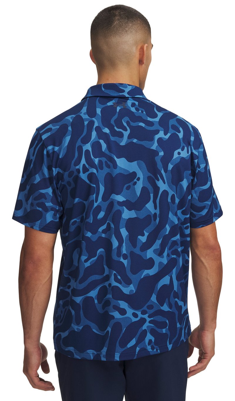 Under Armour Matchplay Printed polo homme, aegean blue