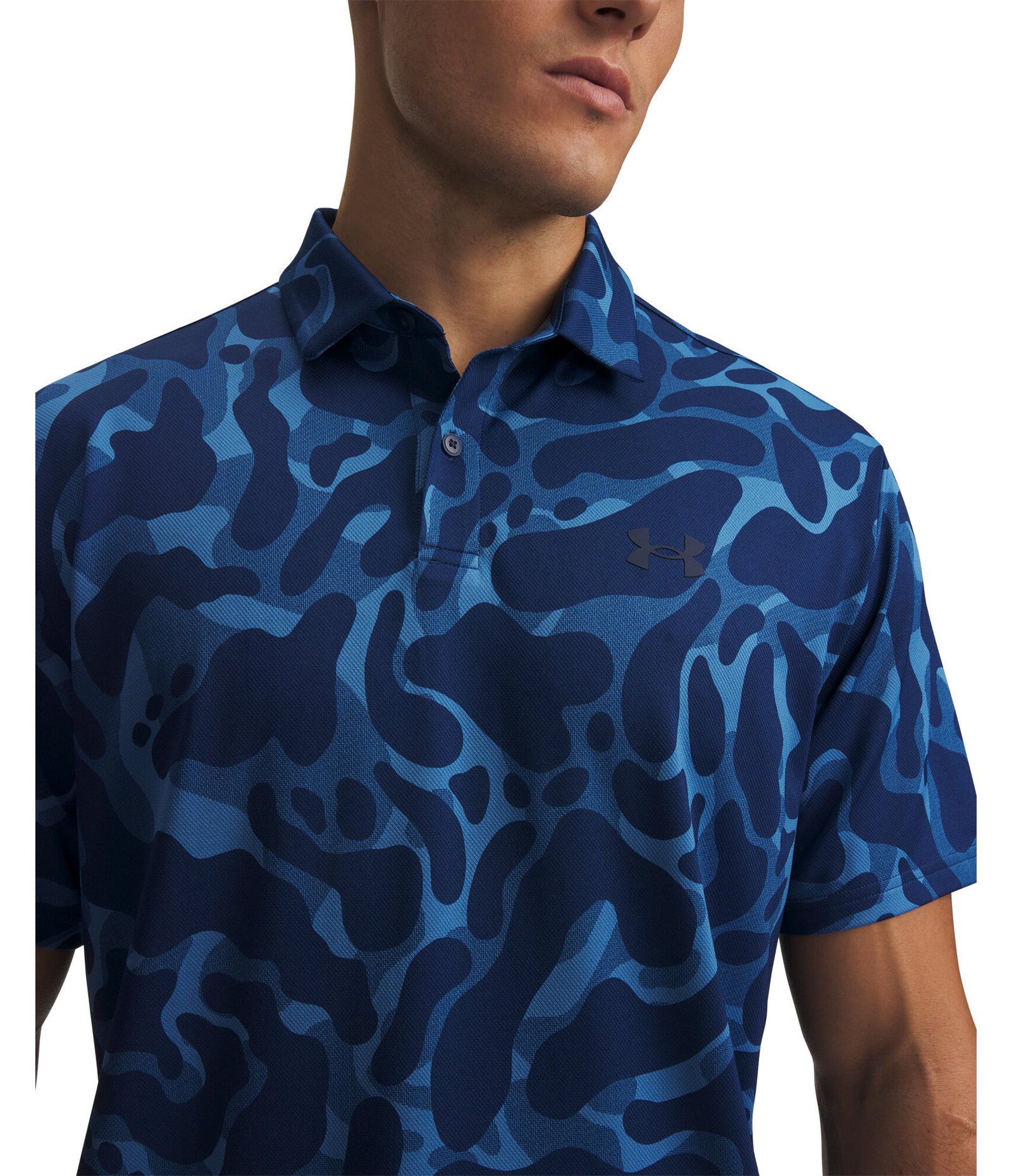 Under Armour Matchplay Printed polo homme, aegean blue