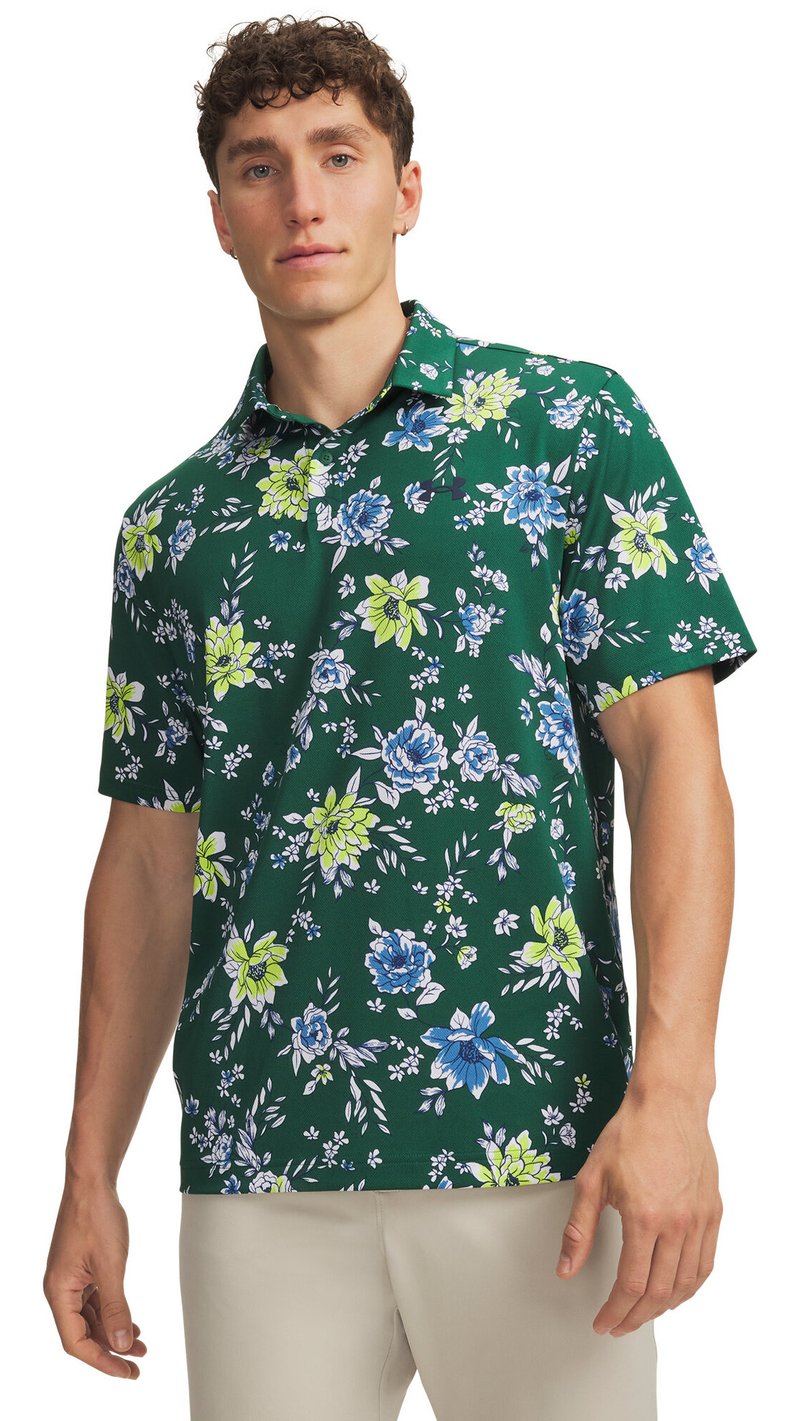 Under Armour Matchplay Printed polo homme, campus ivy