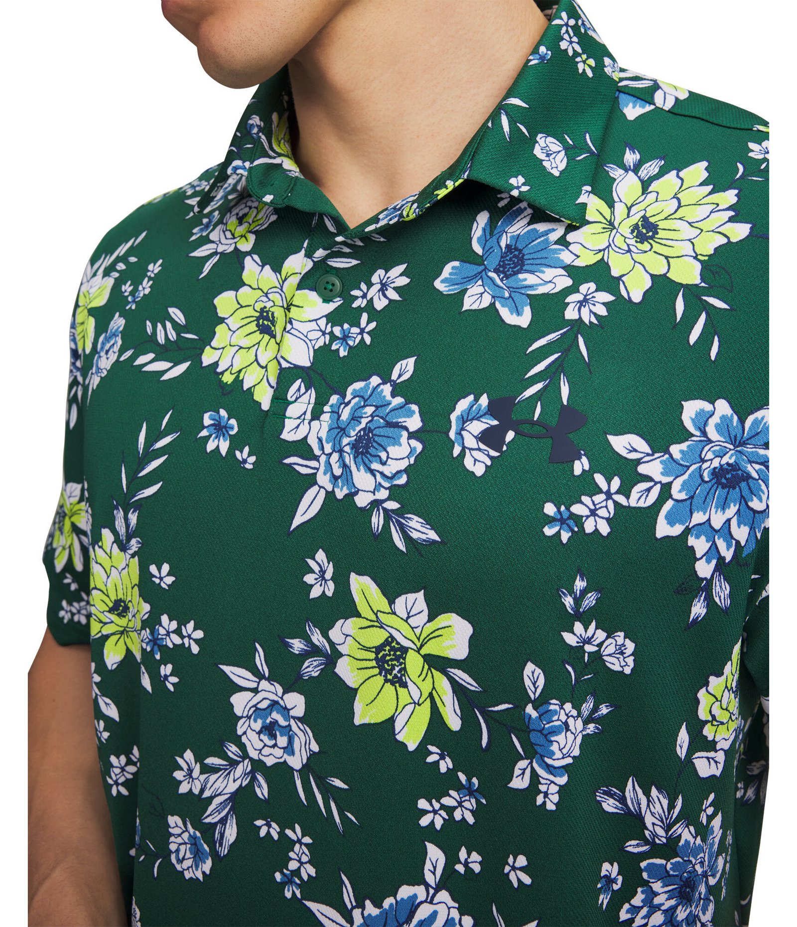 Under Armour Matchplay Printed polo homme, campus ivy
