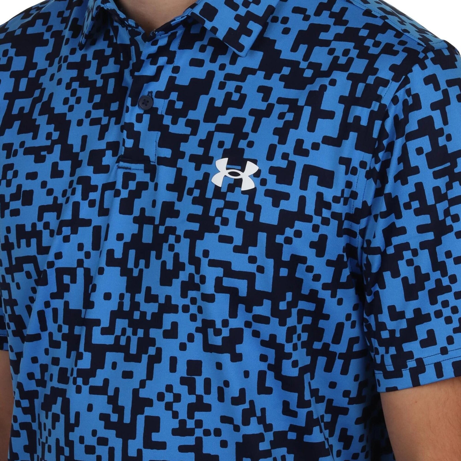 Under Armour T2G Printed polo homme, blue atlantis