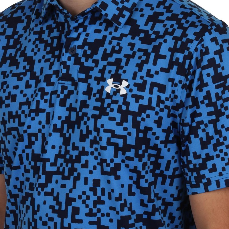 Under Armour T2G Printed polo homme, blue atlantis