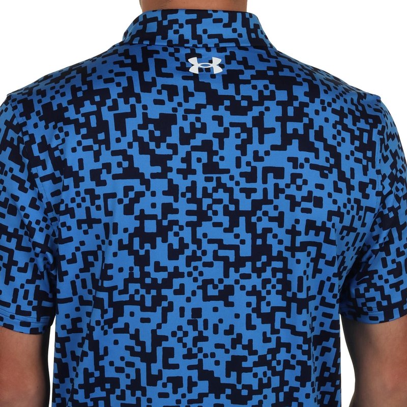Under Armour T2G Printed polo homme, blue atlantis