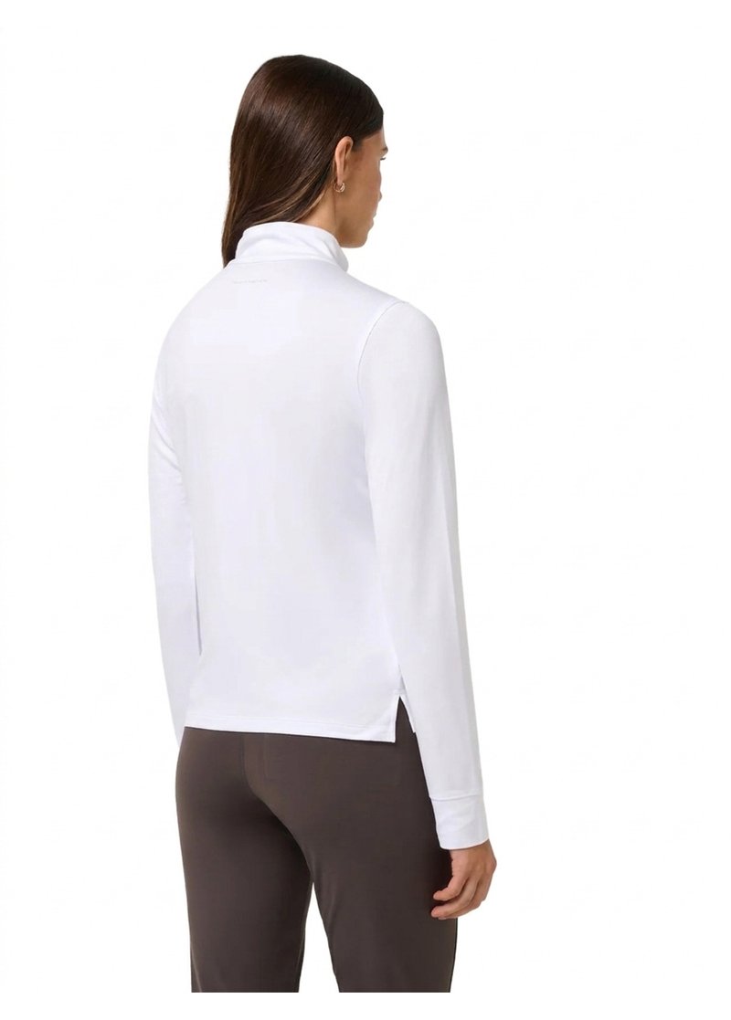 Travis Mathew Skyloft Light Zip longsleeve polo femme, blanc