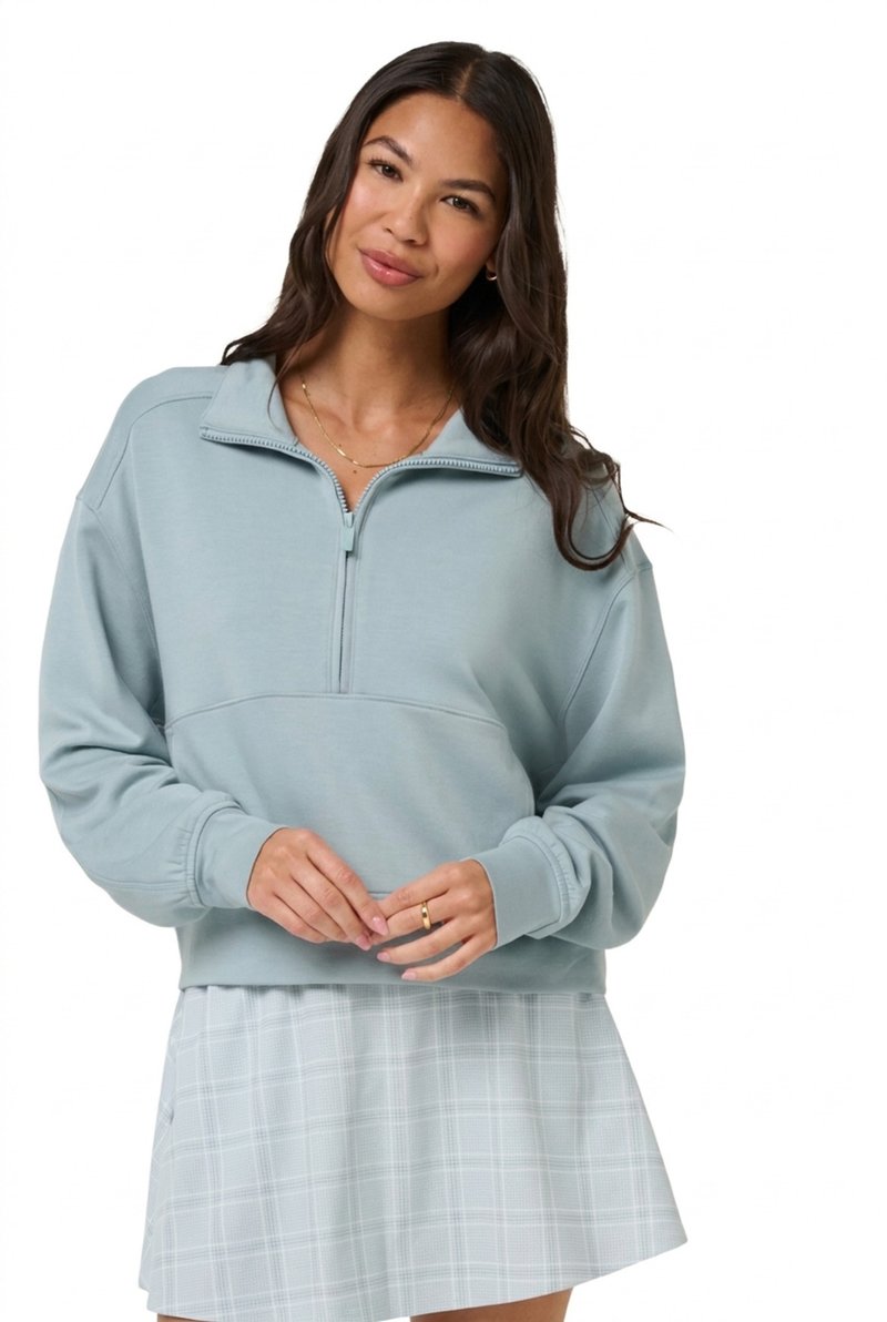 Travis Mathew Skyloft Soft Half Zip Pullover sweat femme, slate