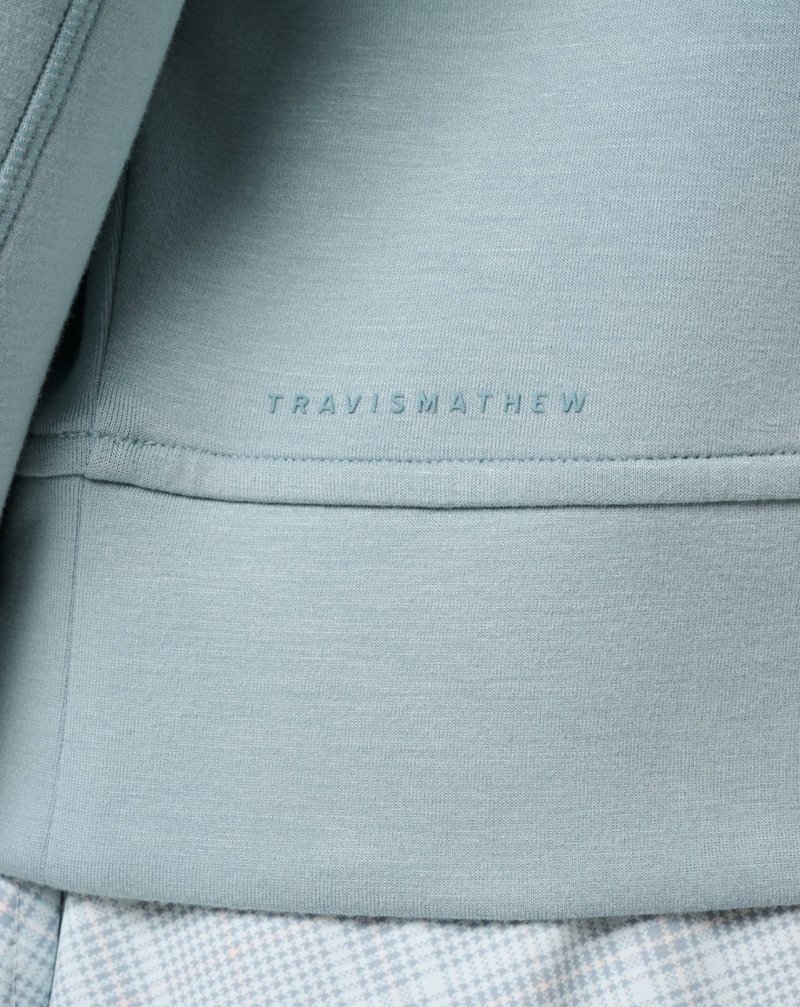 Travis Mathew Skyloft Soft Half Zip Pullover sweat femme, slate