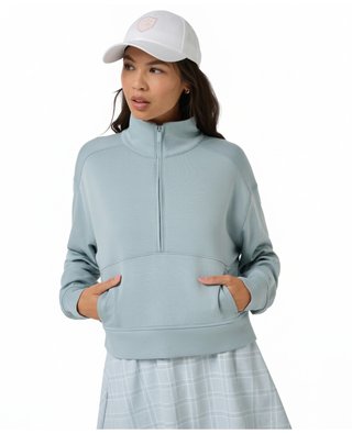 Travis Mathew Skyloft Soft Half Zip Pullover sweat femme, slate