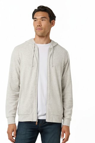 Travis Mathew Cloud Sweater Full Zip sweat à capuche homme, heather grey