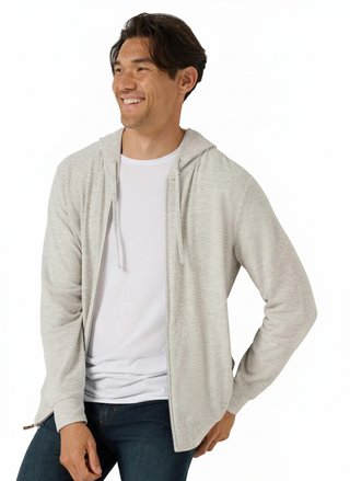 Travis Mathew Cloud Sweater Full Zip sweat à capuche homme, heather grey