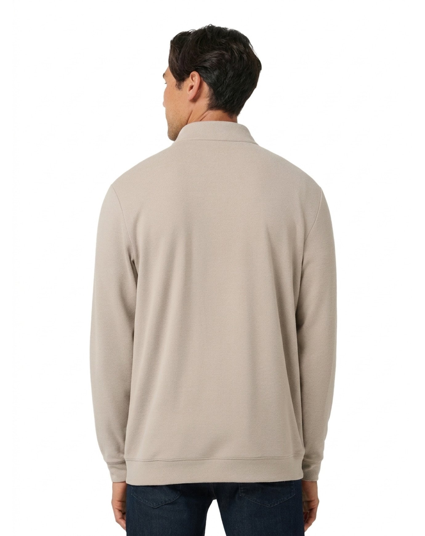 Travis Mathew Cloud pull homme 1/4 zip, heather roasted cashew