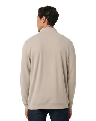 Travis Mathew Cloud pull homme 1/4 zip, heather roasted cashew