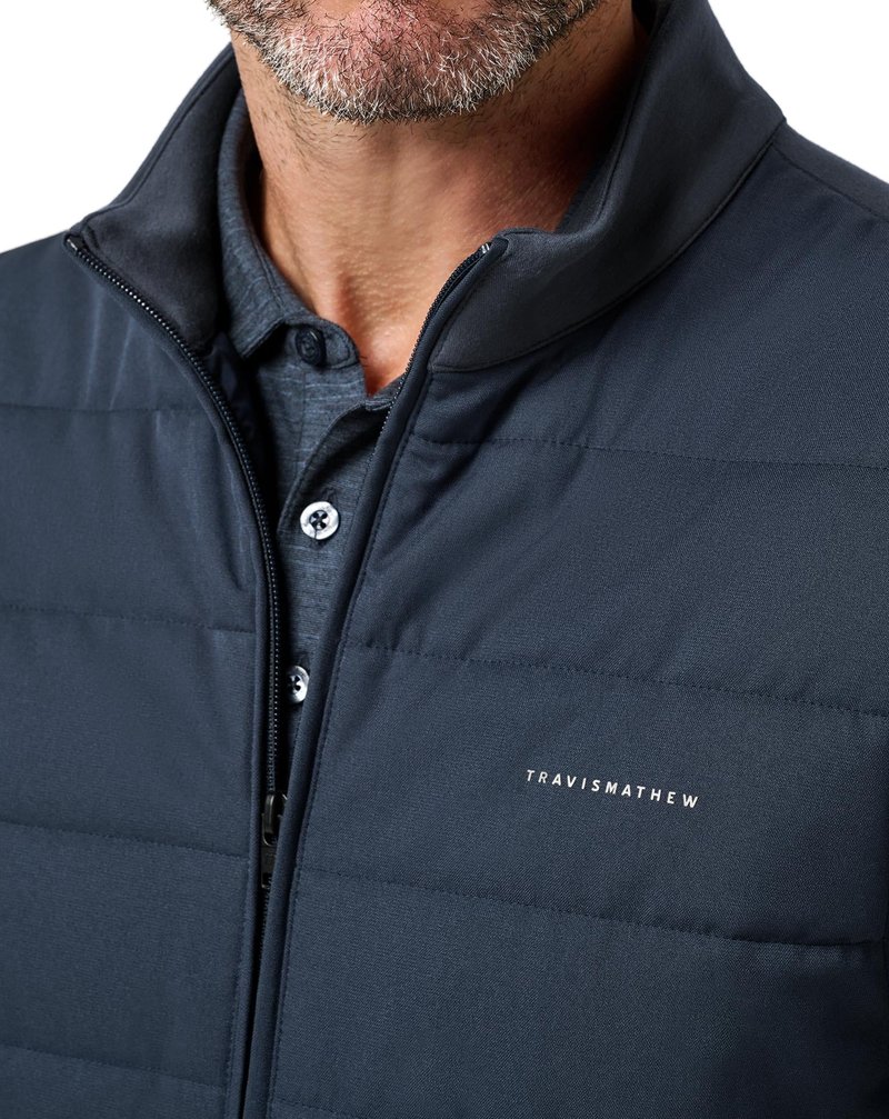 Travis Mathew Point Of Sail gilet homme, mood indigo