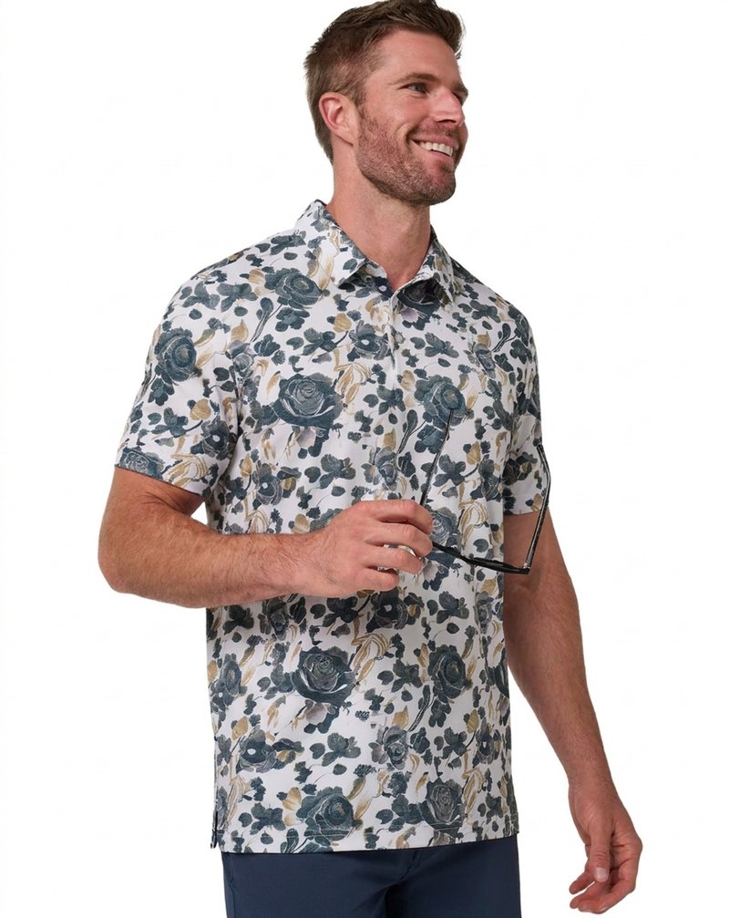 Travis Mathew Featherweight Villa polo homme, blanc