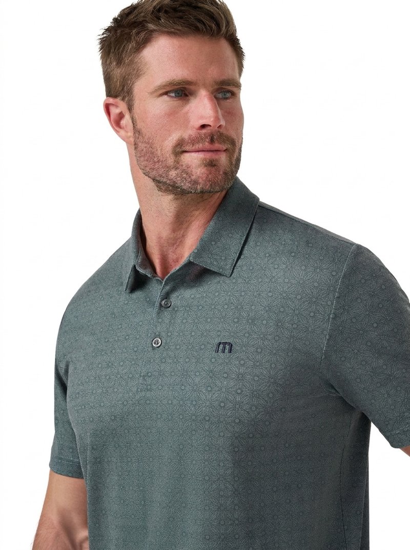 Travis Mathew Featherweight Trophy Ready polo homme, balsam green
