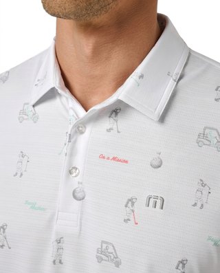 Travis Mathew On A Mission polo homme, blanc