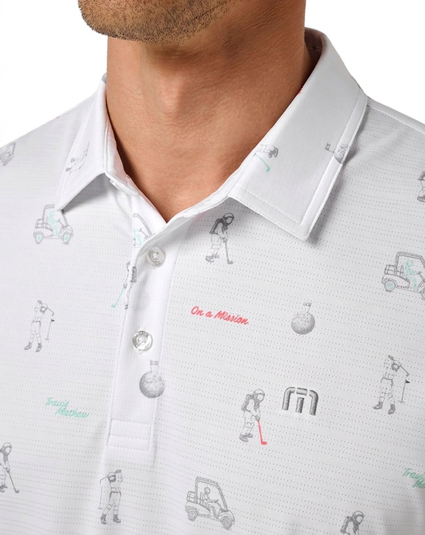 Travis Mathew On A Mission polo homme, blanc