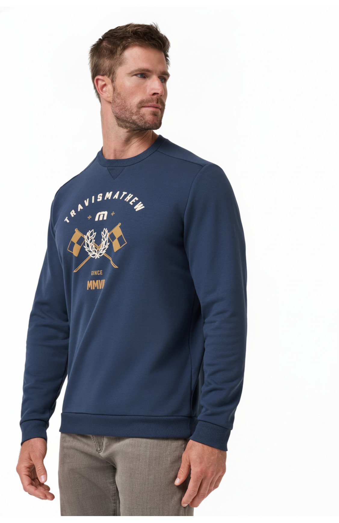 Travis Mathew TM Varsity Club Crew sweat homme, total eclipse