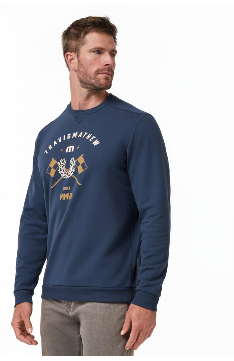 Travis Mathew TM Varsity Club Crew sweat homme, total eclipse