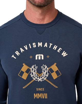 Travis Mathew TM Varsity Club Crew sweat homme, total eclipse