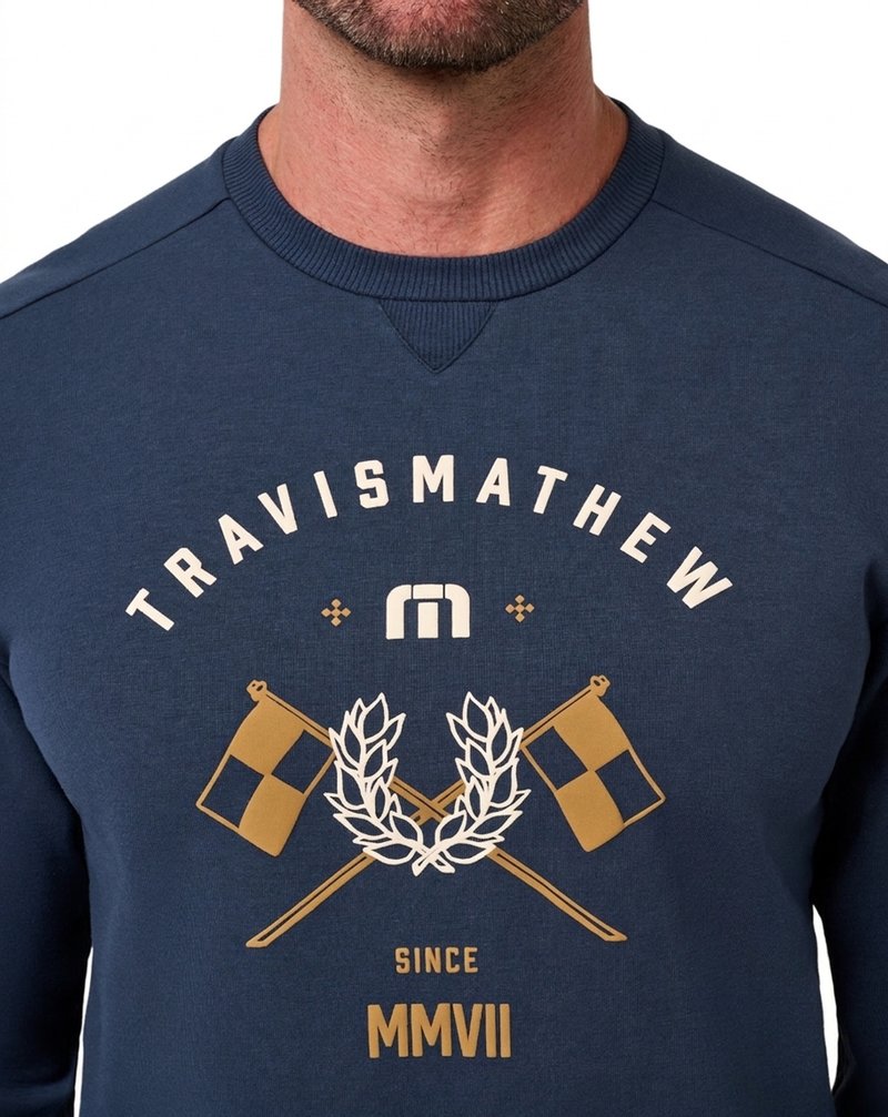 Travis Mathew TM Varsity Club Crew sweat homme, total eclipse