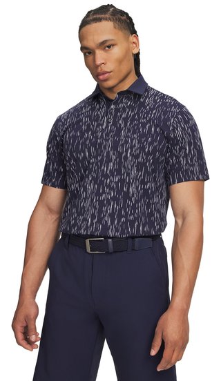 Under Armour ArmourDry Printed polo homme, midnight navy/blanc