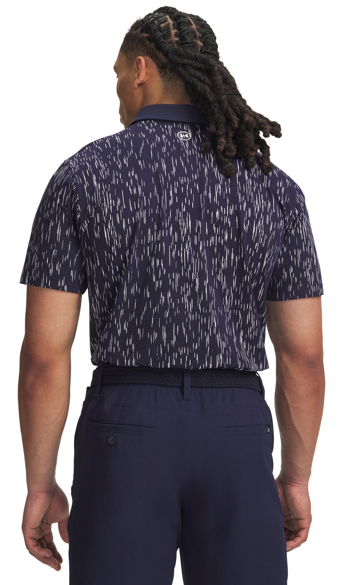 Under Armour ArmourDry Printed polo homme, midnight navy/blanc