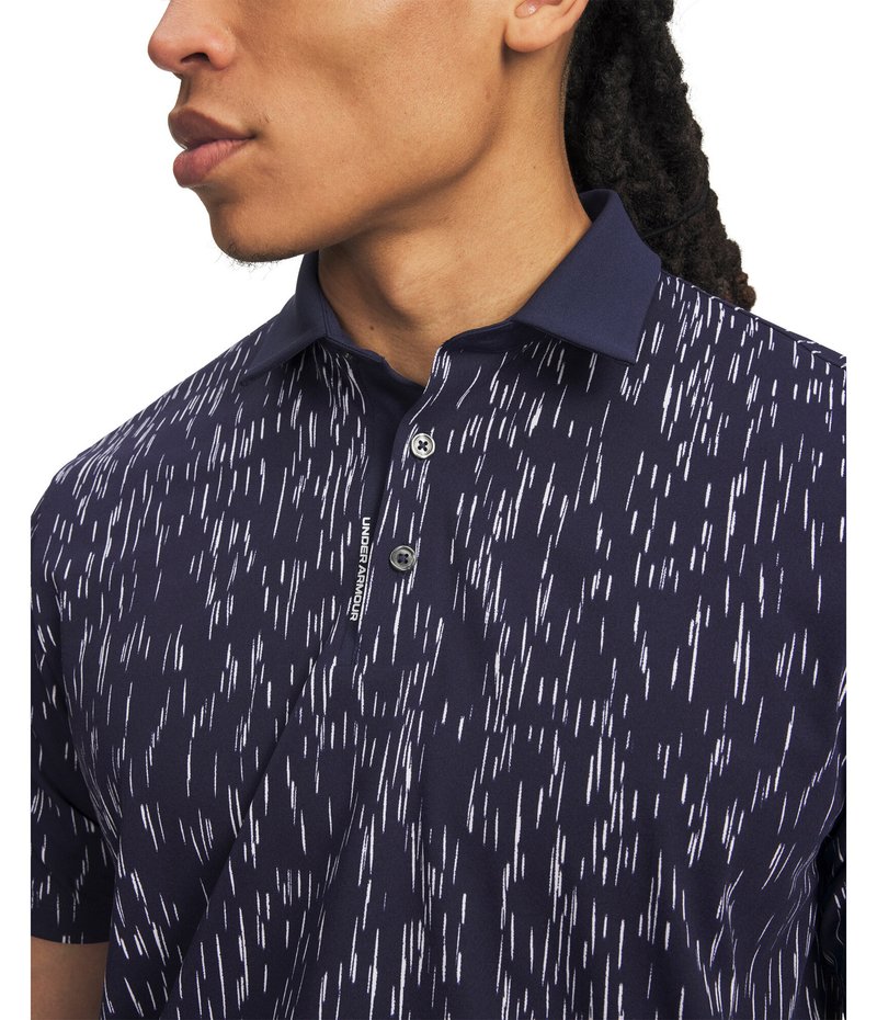 Under Armour ArmourDry Printed polo homme, midnight navy/blanc