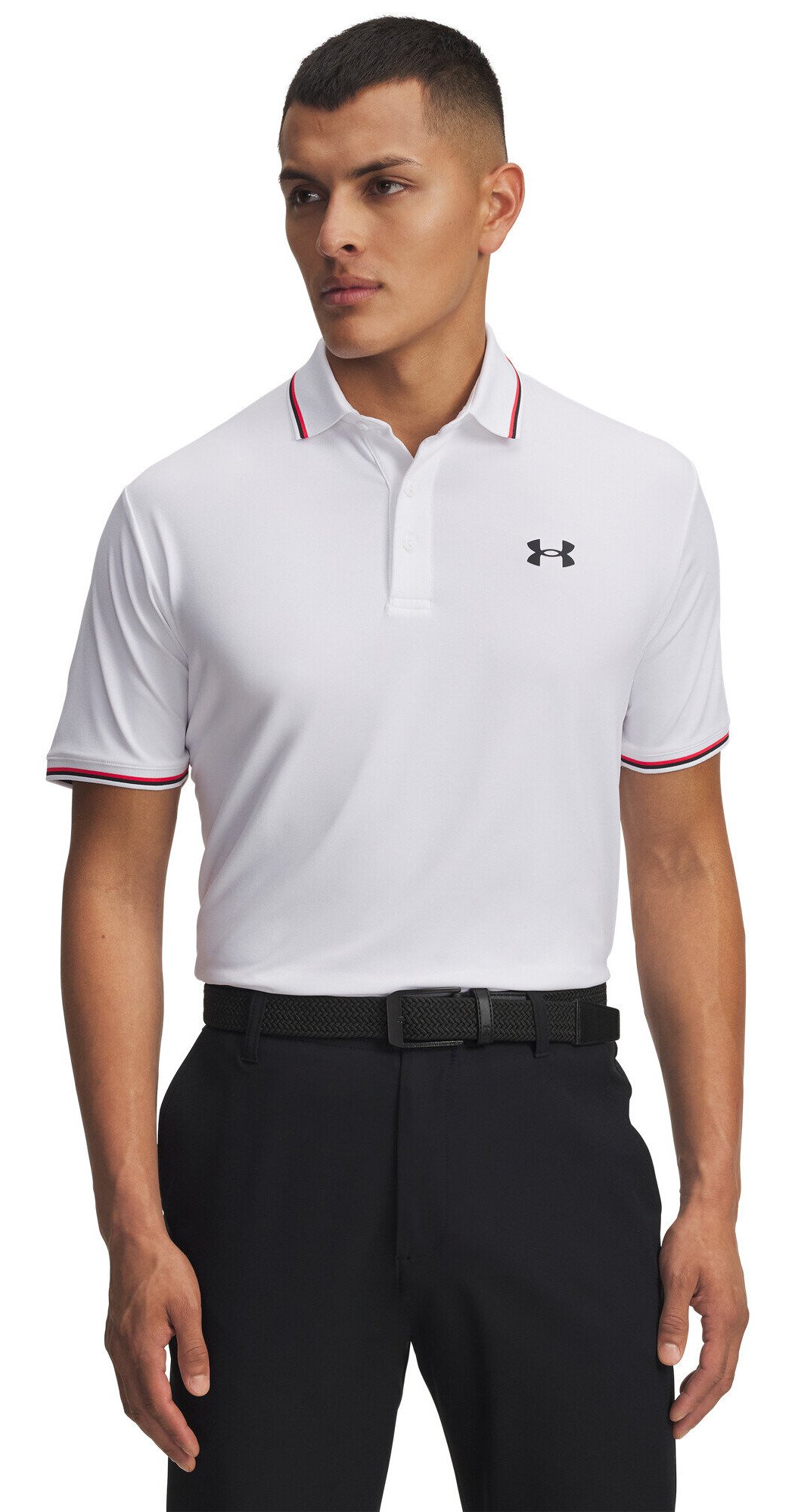 Under Armour Playoff 3.0 Rib polo homme, blanc