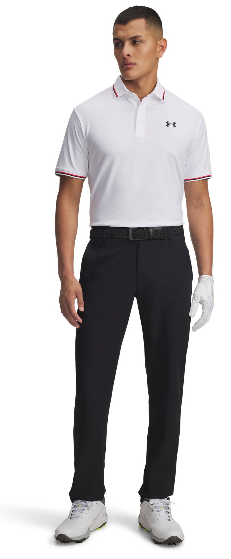 Under Armour Playoff 3.0 Rib polo homme, blanc