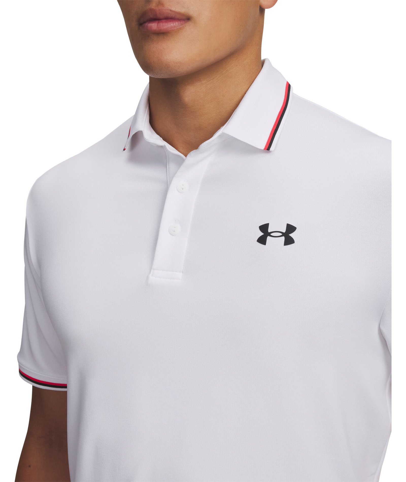Under Armour Playoff 3.0 Rib polo homme, blanc
