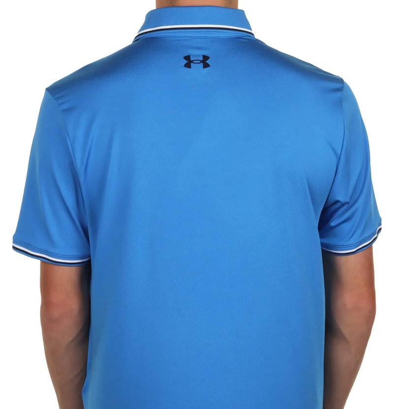 Under Armour Playoff 3.0 Rib polo homme, blue atlantis