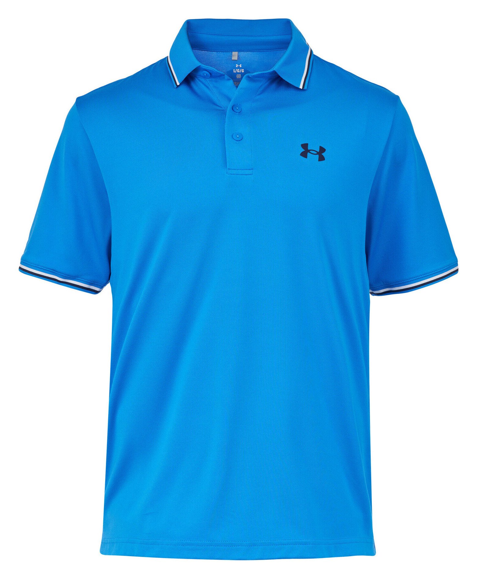 Under Armour Playoff 3.0 Rib polo homme, blue atlantis