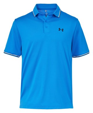 Under Armour Playoff 3.0 Rib polo homme, blue atlantis